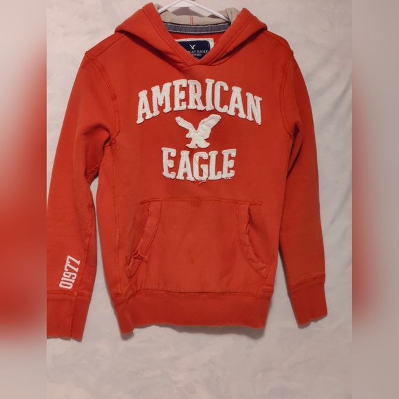 American Eagle Outfitters Other - VTG American Eagle Wome Y2K Distressed Heavyweight Hoodie Sweatshirt Sz XS/TP